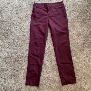 Chaps maroon slim pants
